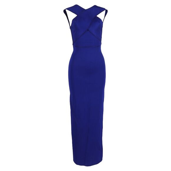 Stella Mccartney Dresses & Skirts - Stella Mccartney Maxi Cross Sleeves Backless Gown in Blue Viscose